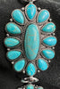 OVAL AQUA CONCHO BELT. (37"LONG) ACG15153002