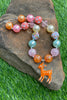 MULTI-COLOR BUBBLE NECKLACE WITH FAWN PENDANT. 3PCS/$12.00 ACG251522083