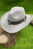 MOMMY & ME GRAY HAT WITH EMBROIDERED BAND.  HAT-2022-B