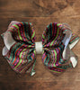 GEOMETRIC PRINTED HAIR BOWS. (7.5" WIDE DOUBLE LAYER) 4PCS/$10.00  BW-DSG-399