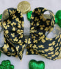 GOLDEN TREVOL PRINTED DOUBLE LAYER HAIR BOWS W/ RHINESTONE.  4PCS/$10.00BW-DSG-100