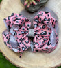 PINK ANIMAL  PRINTED HAIR BOWS. 4PCS/$10.00 BW-DSG-559