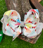 COLOR PENCIL/HAT PRINTED DOUBLE LAYER HAIR BOWS. 4PCS/$10.00 BW-DSG-811