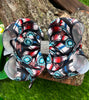 STRIKE & CONCHO PRINTED DOUBLE LAYER HAIR BOWS. 4PCS/$10.00 BW-DSG-819