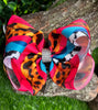 MULTI PRINTED BLOCK DOUBLE LAYER HAIR BOWS. 4PCS/$10.00 BW-DSG-834