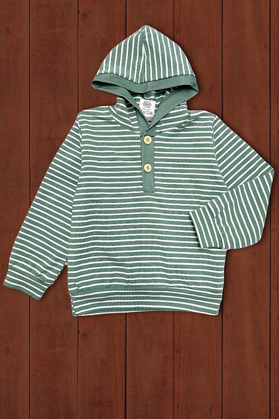 GREEN & WHITE HOODIE SWEATSHIRT. LC-TP-20218337- JEANNE