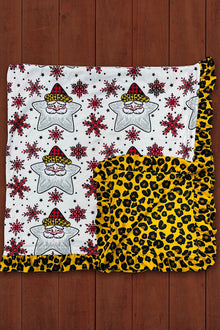  STAR SANTA PRINTED BABY BLANKET WITH LEOPARD.  (SIZE: 35" BY 35") LC-AC-2114711