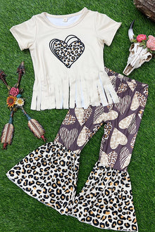  VALENTINES FRINGE TOP WITH MATCHING BELL BOTTOMS. KC25255-SOL