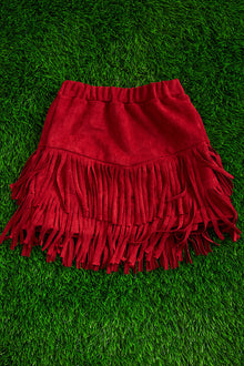 Readymade Maroon Embroidered Jacket Style Skirt Set 483TB01