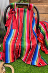 SERAPE PRINTED  PRINTED CAR SEAT COVER WITH RED MINKY FABRIC. ZYTG651522012