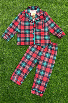  GREEN & RED PAJAMAS SET FOR GIRLS OR BOYS. PJG501122020-ARE