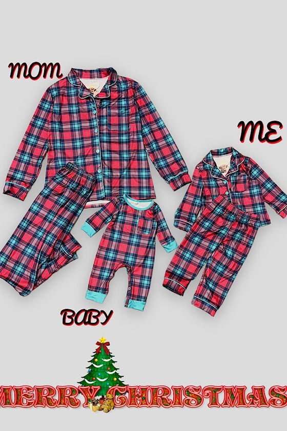 GREEN & RED PAJAMAS SET FOR GIRLS OR BOYS. PJG501122020-ARE