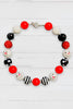 RED, WHITE & BLACK  BUBBLE NECKLACE .  3PSC/$12.00 XL-2062