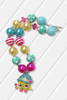 MULTI COLOR BUBBLE NECKLACE BUBBLE NECKLACE WITH SPARKLY CHARACTER PENDANT . 3PSC/$12.00 XL-01973