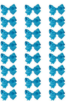  ISLAND BLUE BOWS 4IN WIDE 24PCS/$7.50 BW-328-4