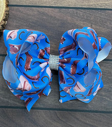  Cowboy boots & horseshoe PRINTED HAIR BOWS. 4PCS/$10.00 BW-DSG-575